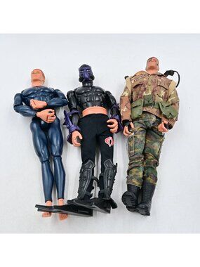 G.I. Joe Hasbro Pawtucket Vintage 1990s 12" Action Figures Bundle Of 3